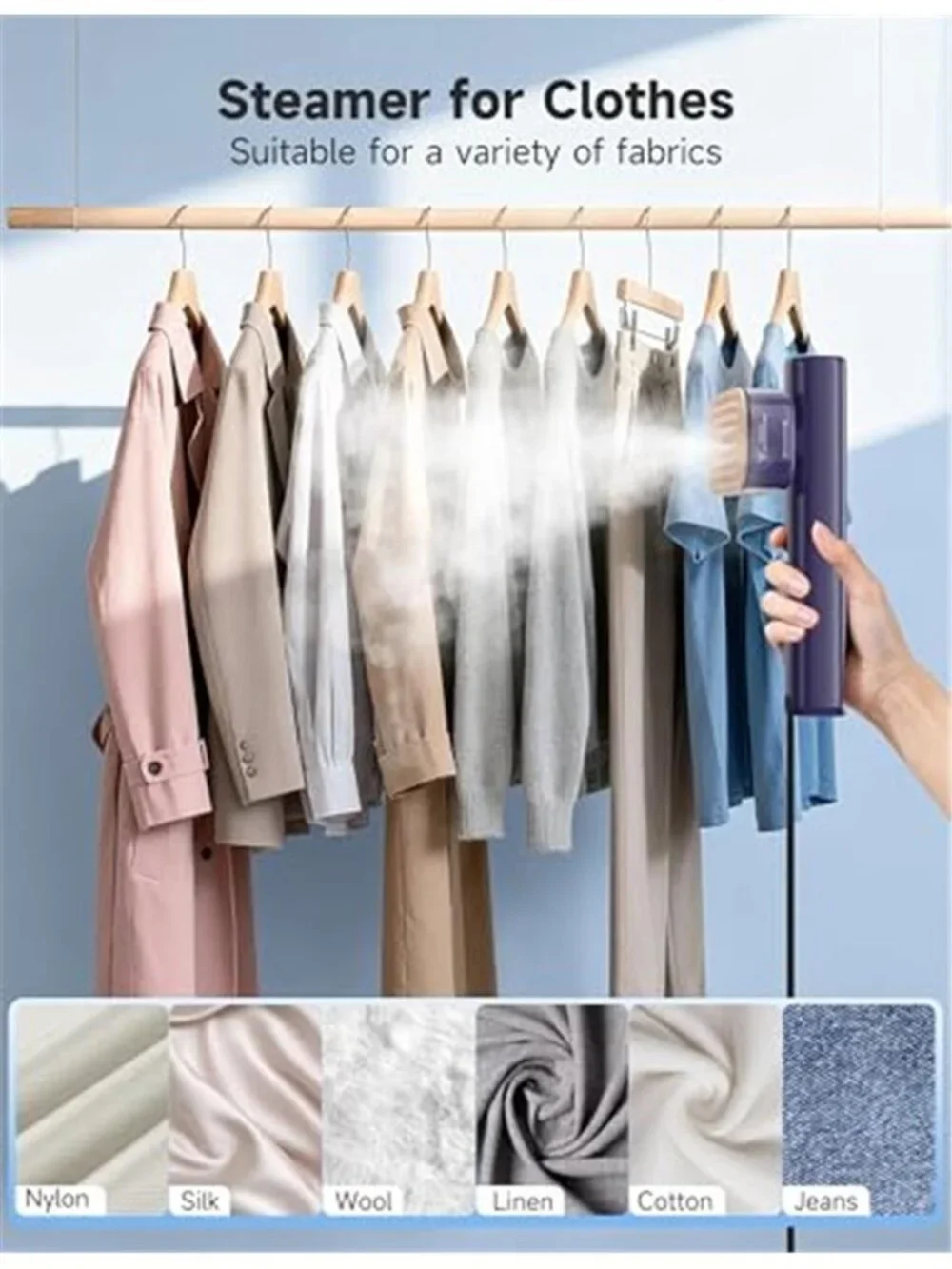 2-in-1 Steamer & Iron for Clothes, Travel Steamer for Clothes | 15s Fast